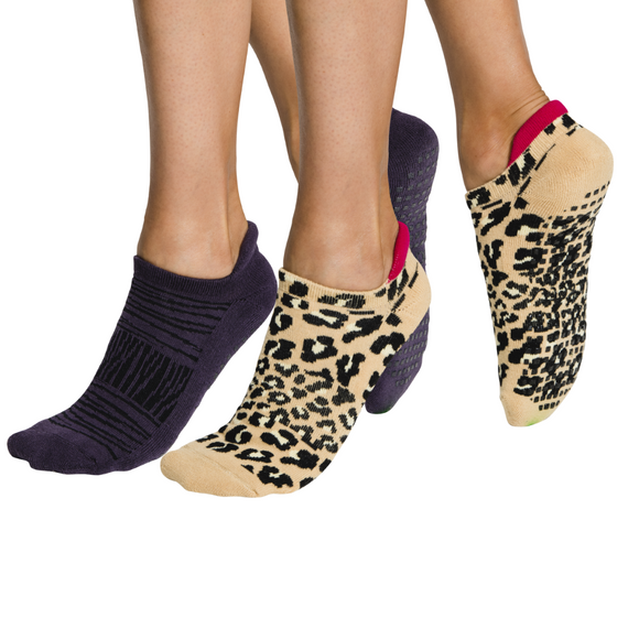 2-Pack Tab - Closed Toe Grip Socks-Wild Power Pack