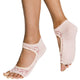 Tucketts Allegro - Open Toe Grip Socks-Blush Leopard