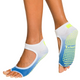 Tucketts Allegro - Open Toe Grip Socks-Neon Waters