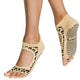 Tucketts Allegro - Open Toe Grip Socks-Simply Leopard