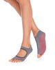 Tucketts Allegro - Open Toe Grip Socks-Solid Grey Dot