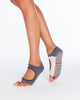 Tucketts Allegro - Open Toe Grip Socks-Vertical Block Grey Blush