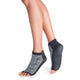 Tucketts Anklet - Open Toe Grip Socks-Graphic Black and White