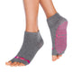 Tucketts Anklet - Open Toe Grip Socks-Moli Grey Pink