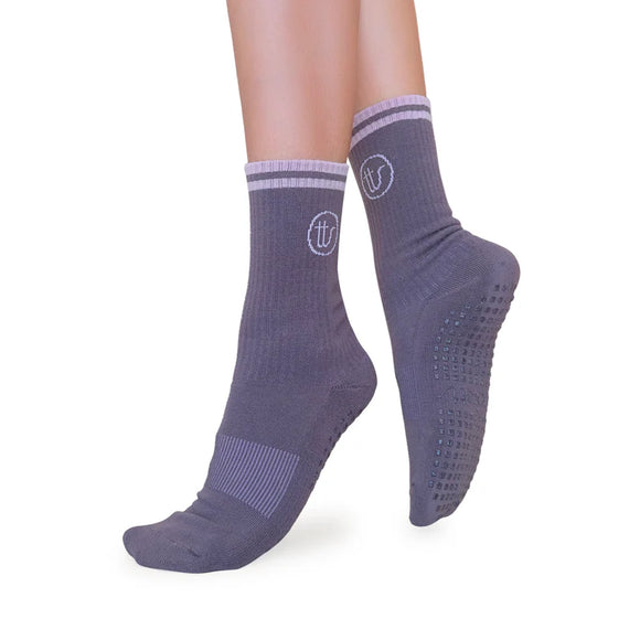 Tucketts Crew - Closed Toe Grip Socks-Plumwood Trail