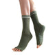 Tucketts Crew - Open Toe Grip Socks-Moss Canyon