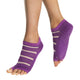 Tucketts Flow - Open Toe Grip Socks-Amethyst Sheer Stripe