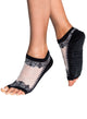 Tucketts Flow - Open Toe Grip Socks-Black Sheer Gala