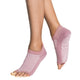 Tucketts Flow - Open Toe Grip Socks-Mauve Pique
