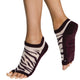 Tucketts Flow - Open Toe Grip Socks-Sheer Garnet Tiger