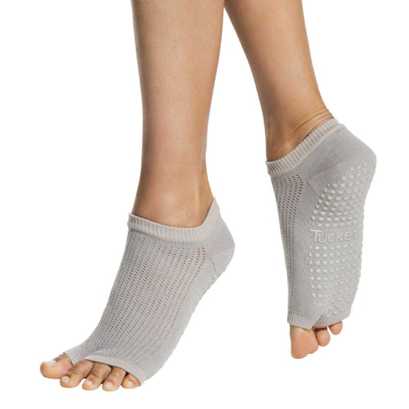 Tucketts Flow - Open Toe Grip Socks-Warrior Grey