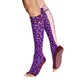 Tucketts Knee High - Open Toe Grip Socks-Ultraviolet Peach Leopard