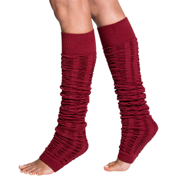 Tucketts Leg Warmers-Ruched Garnet