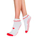 Tucketts Tab - Closed Toe Grip Socks-Red Heart Ruffle